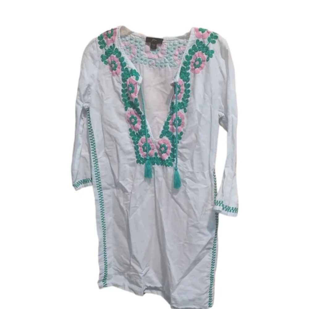 JCrew White Embroidered Swim Cover-Up - Picture 2 of 13